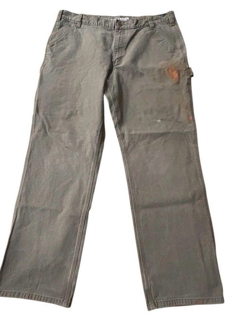 Carhartt Olive Green Work Pants with Utility Pocket